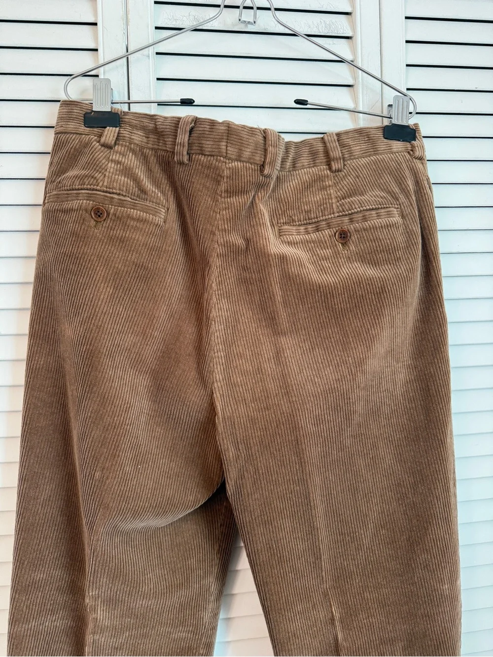 Brooks Brothers Mens Elliot Dark Brown Corduroy Pants Size 34 Office Academia